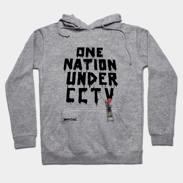 BANKSY One Nation Under CCTV Hoodie by inkstyl